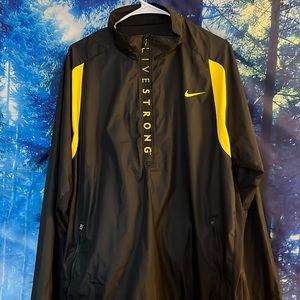 Mens xl Nike livestrong half zip windbreaker